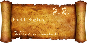 Hartl Regina névjegykártya
